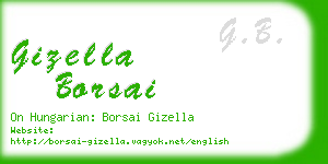 gizella borsai business card